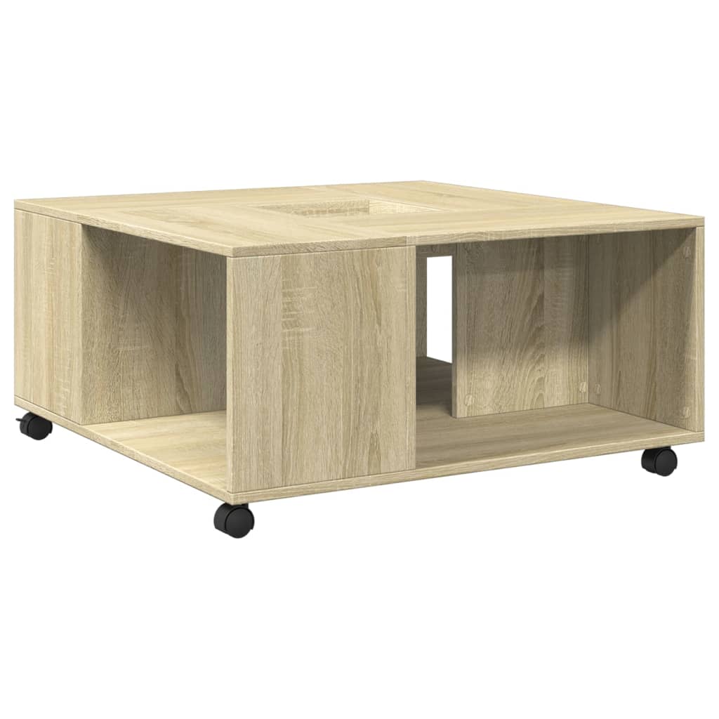 Table basse chêne sonoma 80x80x40 cm bois d’ingénierie - Tables basses