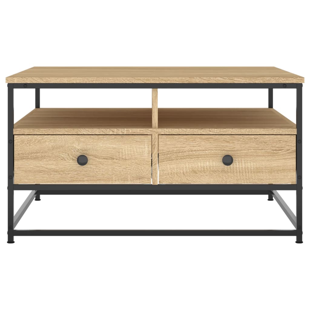 Table basse chêne sonoma 80x80x45 cm bois d’ingénierie - Tables basses