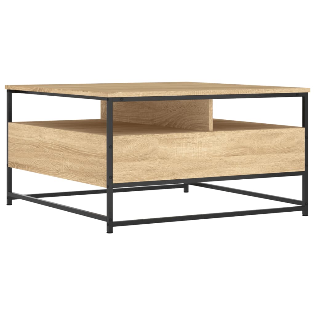 Table basse chêne sonoma 80x80x45 cm bois d’ingénierie - Tables basses