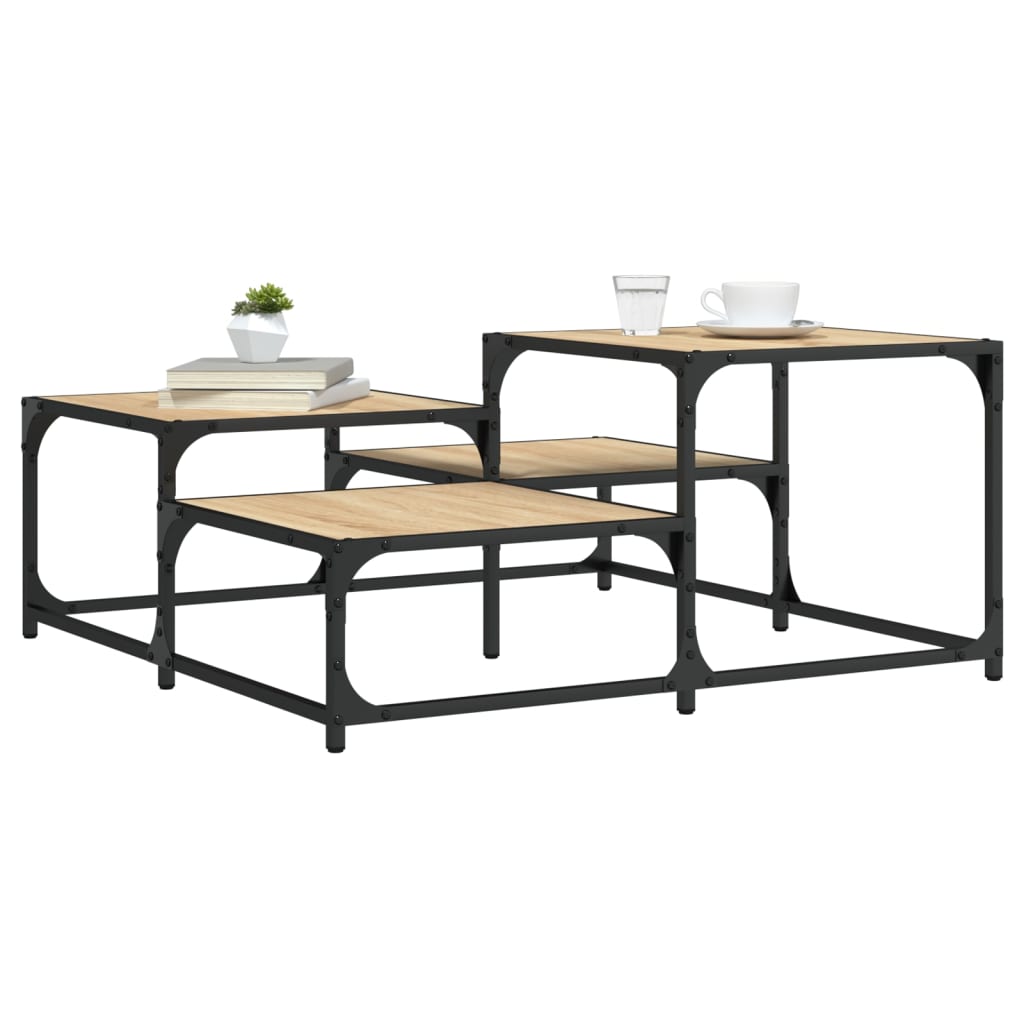 Table basse chêne sonoma 87,5x87,5x40 cm bois d’ingénierie - Tables basses