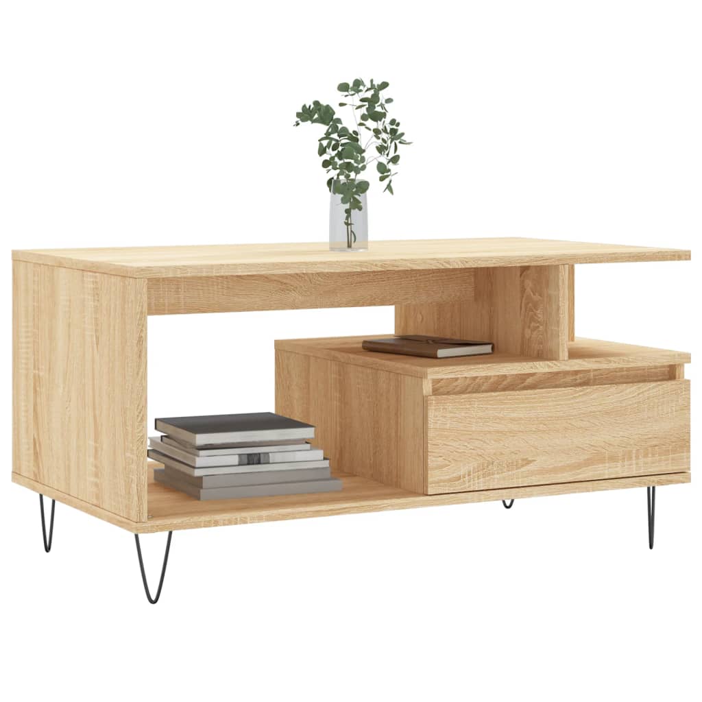Table basse Chêne sonoma 90x49x45 cm Bois d’ingénierie - Tables basses