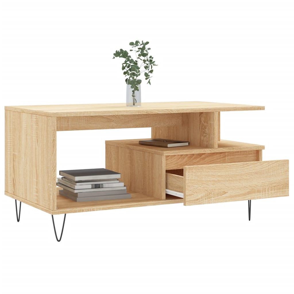 Table basse Chêne sonoma 90x49x45 cm Bois d’ingénierie - Tables basses