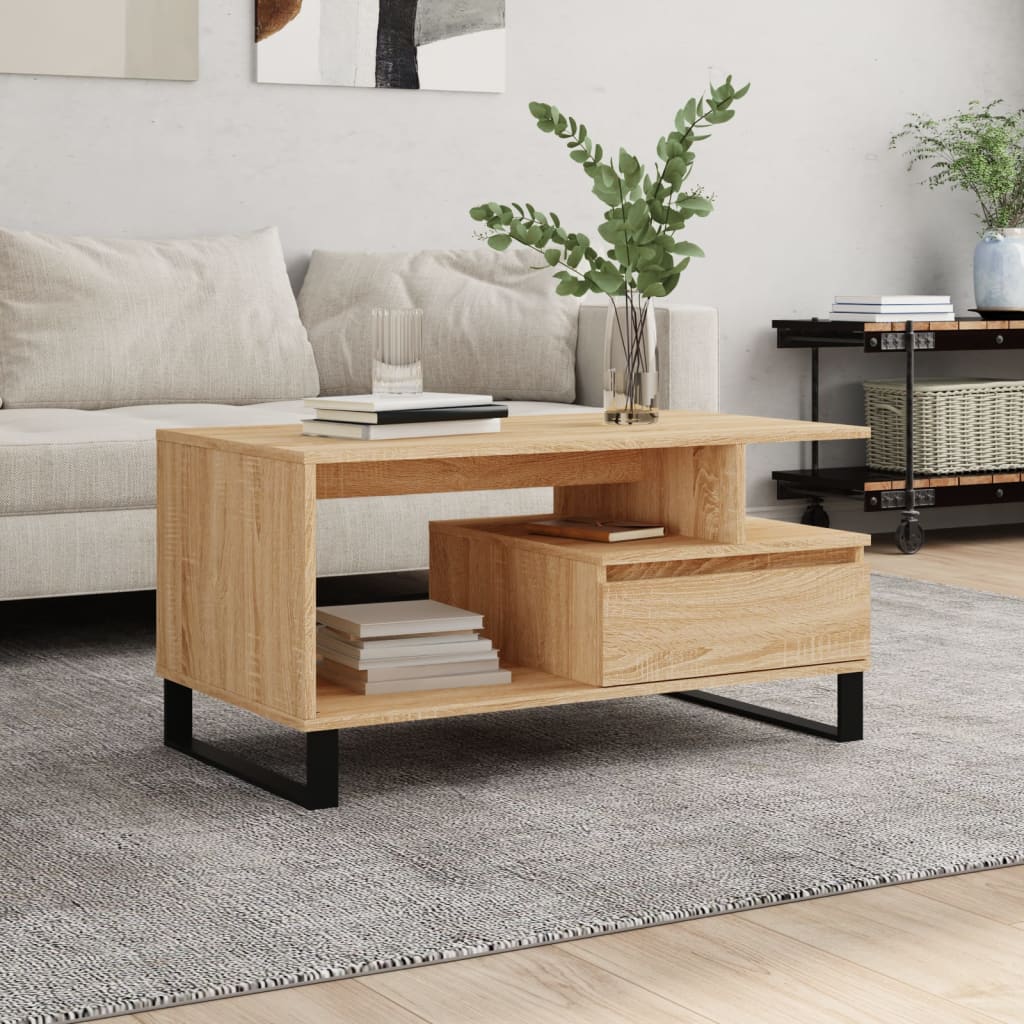 Table basse Chêne sonoma 90x49x45 cm Bois d’ingénierie - Tables basses
