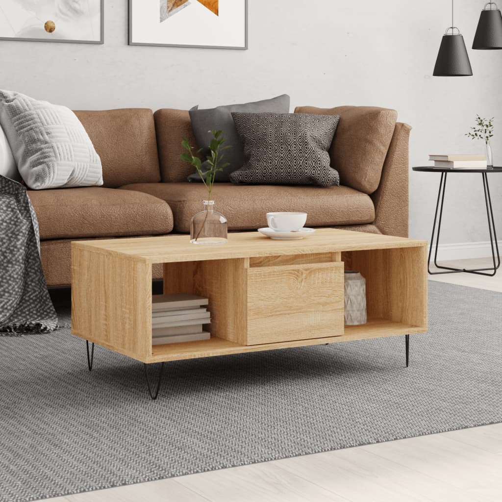 Table basse Chêne sonoma 90x50x36,5 cm Bois d’ingénierie - Tables basses