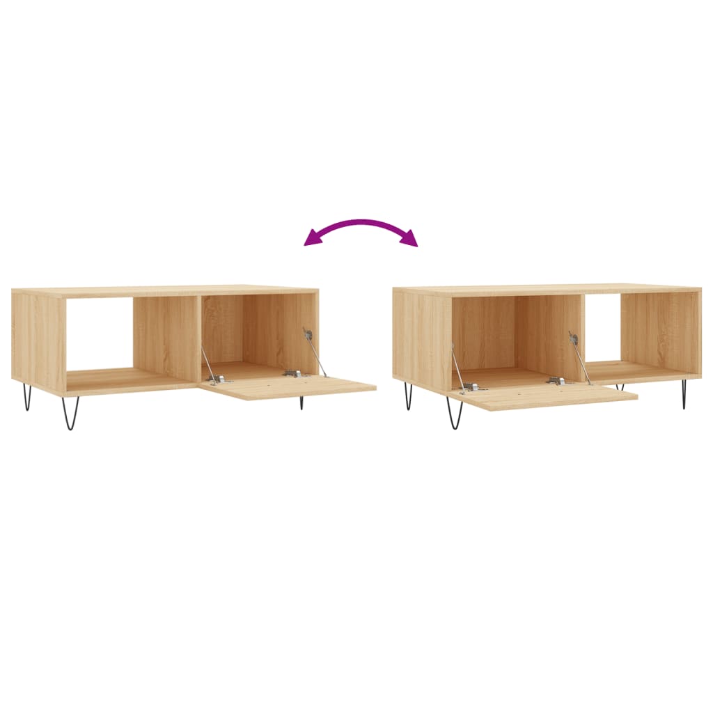 Table basse chêne sonoma 90x50x40 cm bois d’ingénierie - Tables basses