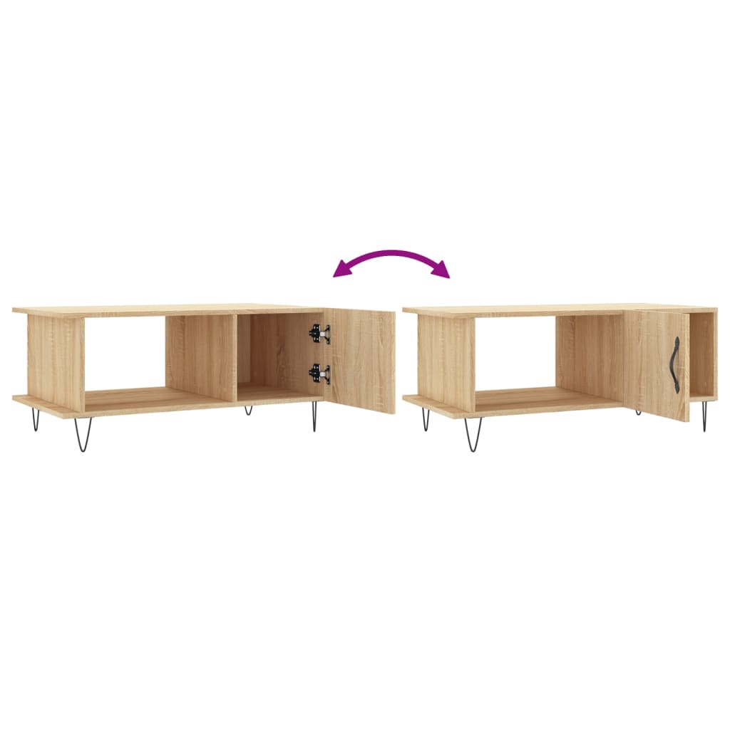 Table basse chêne sonoma 90x50x40 cm bois d’ingénierie - Tables basses