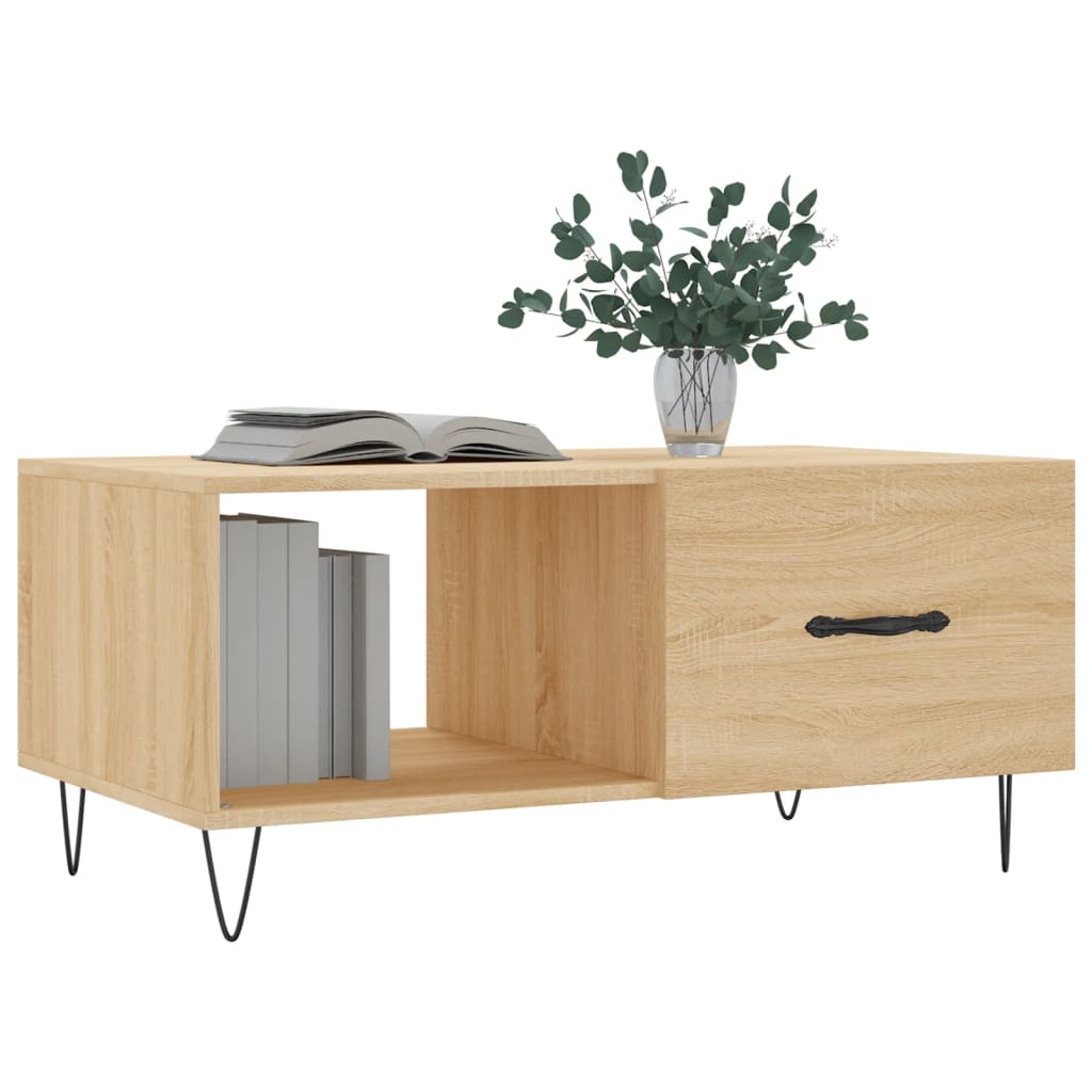 Table basse chêne sonoma 90x50x40 cm bois d’ingénierie - Tables basses