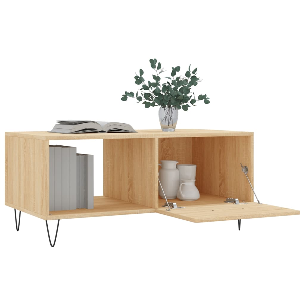 Table basse chêne sonoma 90x50x40 cm bois d’ingénierie - Tables basses
