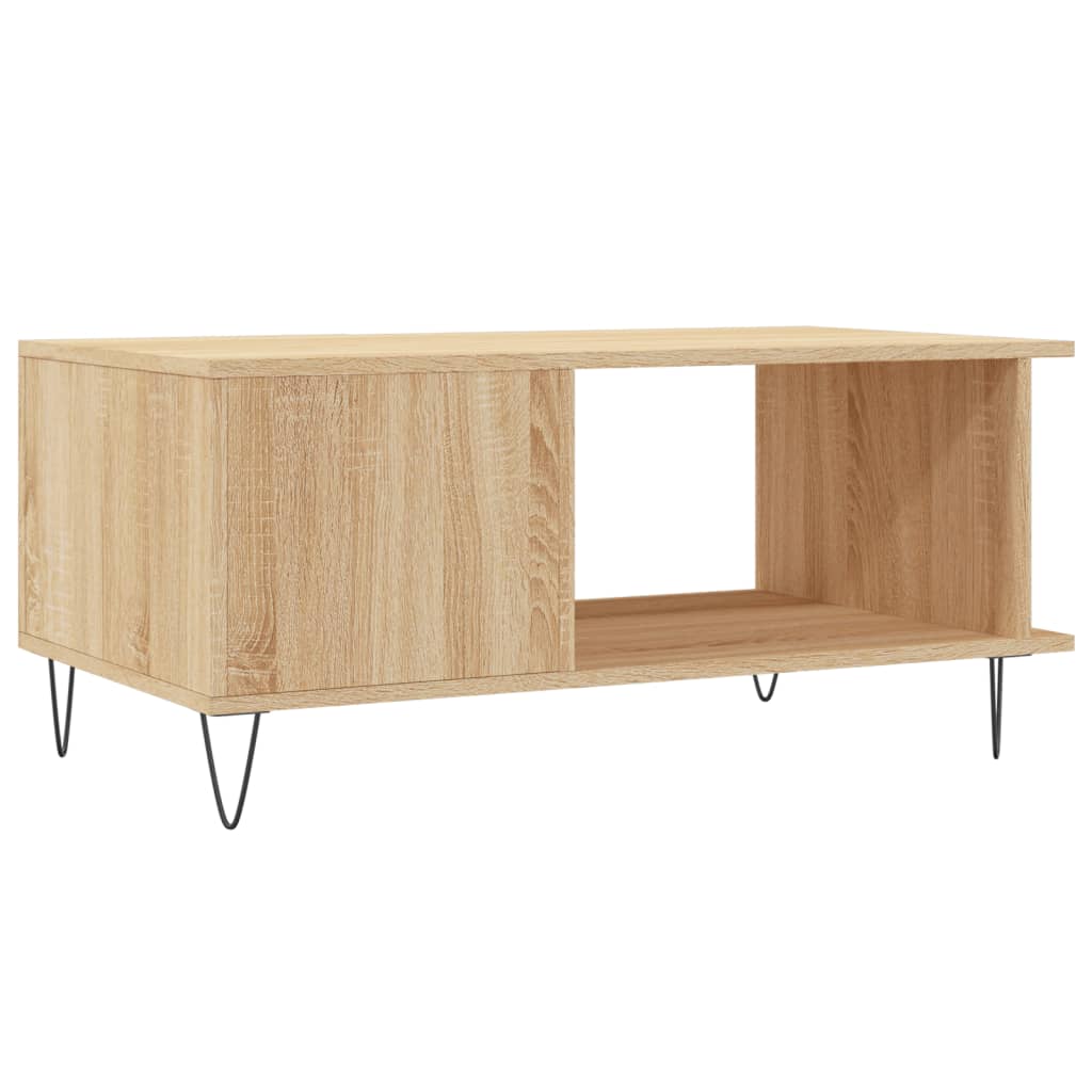 Table basse chêne sonoma 90x50x40 cm bois d’ingénierie - Tables basses