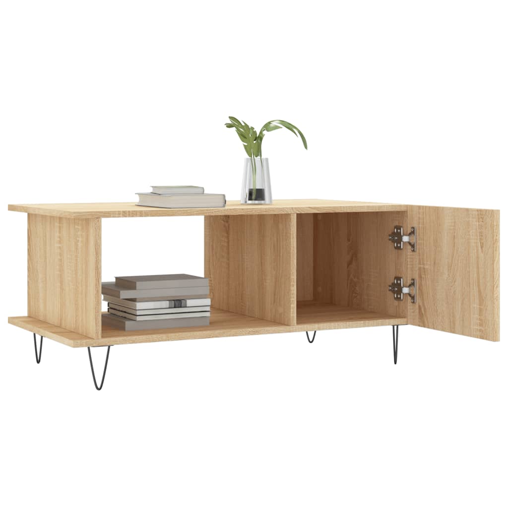 Table basse chêne sonoma 90x50x40 cm bois d’ingénierie - Tables basses