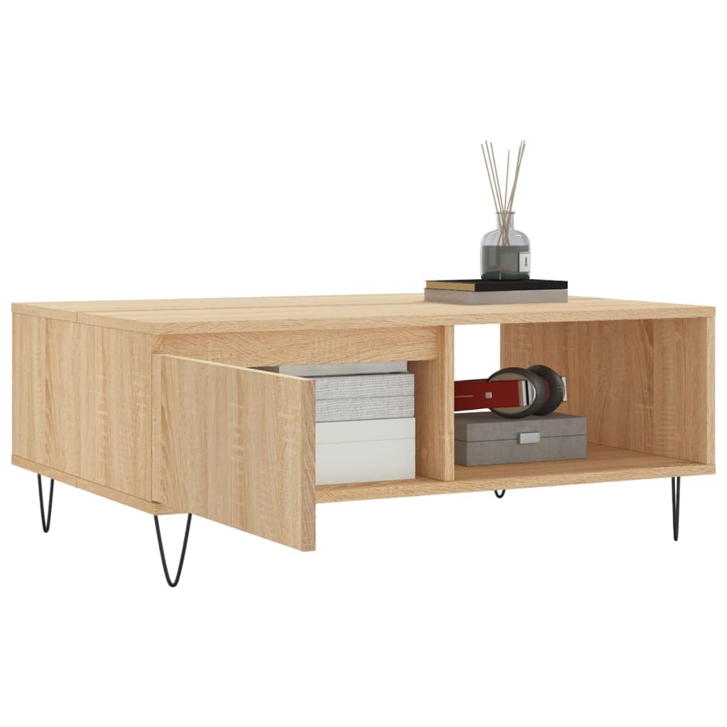 Table basse chêne sonoma 90x60x35 cm bois d’ingénierie - Tables basses