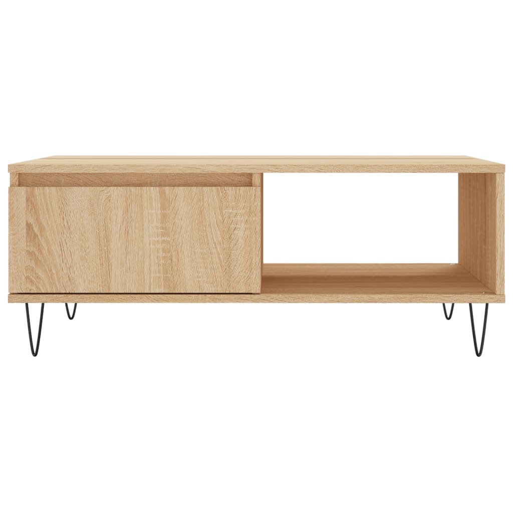 Table basse chêne sonoma 90x60x35 cm bois d’ingénierie - Tables basses