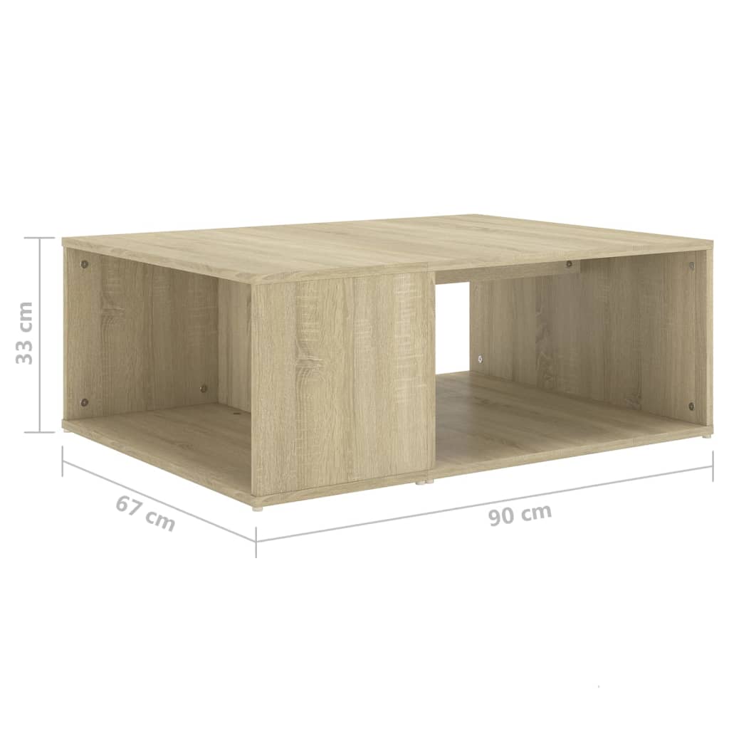 Table basse chêne sonoma 90x67x33 cm bois d’ingénierie - Tables basses