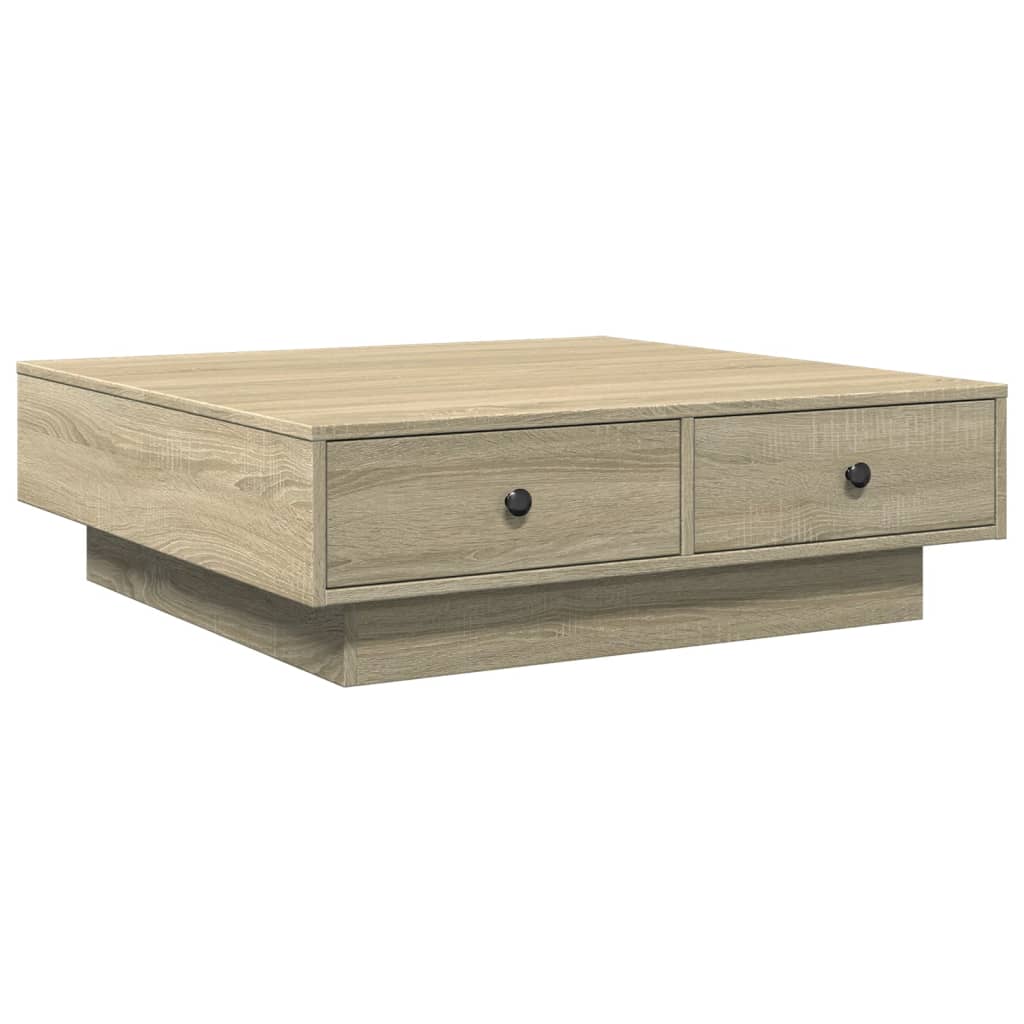 Table basse Chêne sonoma 90x90x28 cm Aggloméré - Tables basses