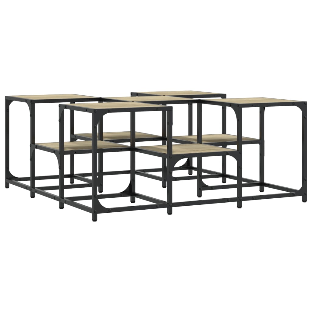 Table basse chêne sonoma 91x91x40 cm bois d’ingénierie - Tables basses