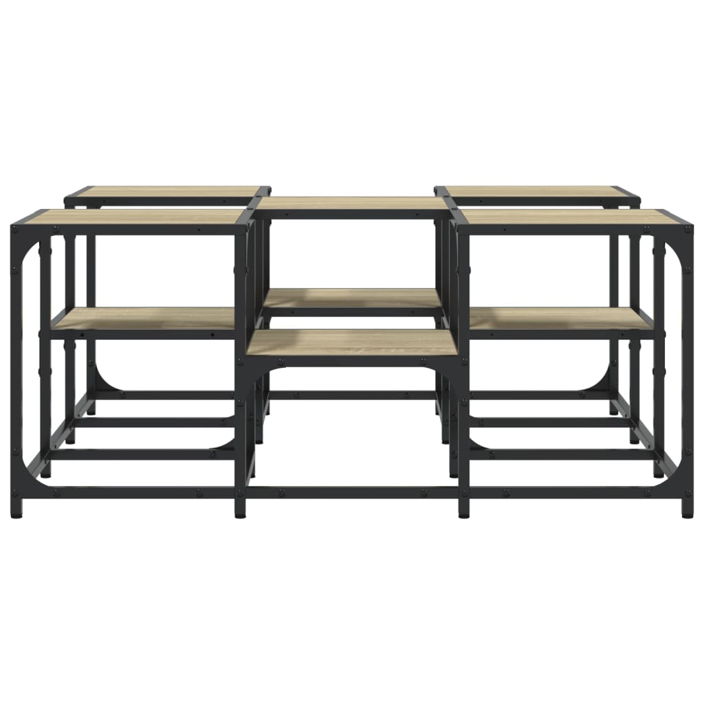 Table basse chêne sonoma 91x91x40 cm bois d’ingénierie - Tables basses