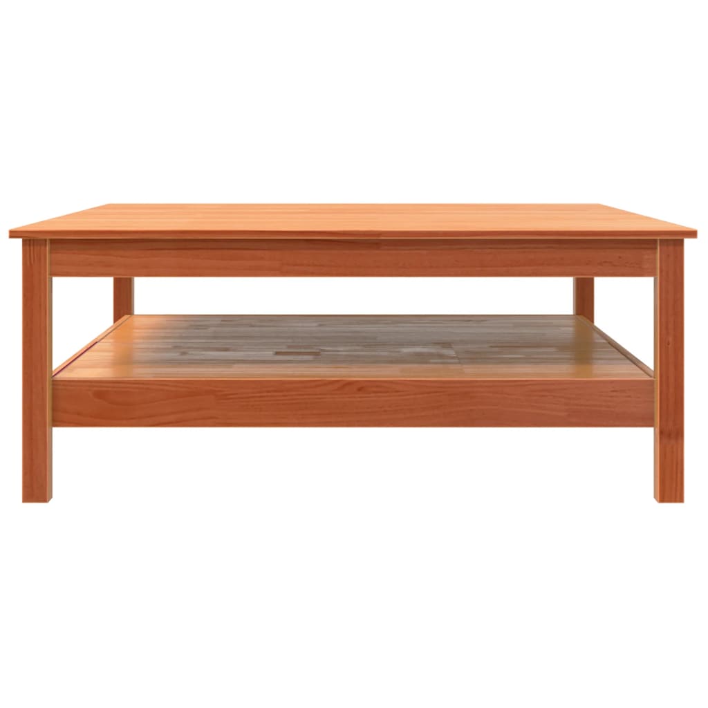 Table basse cire marron 100x100x40 cm bois massif de pin - Tables basses