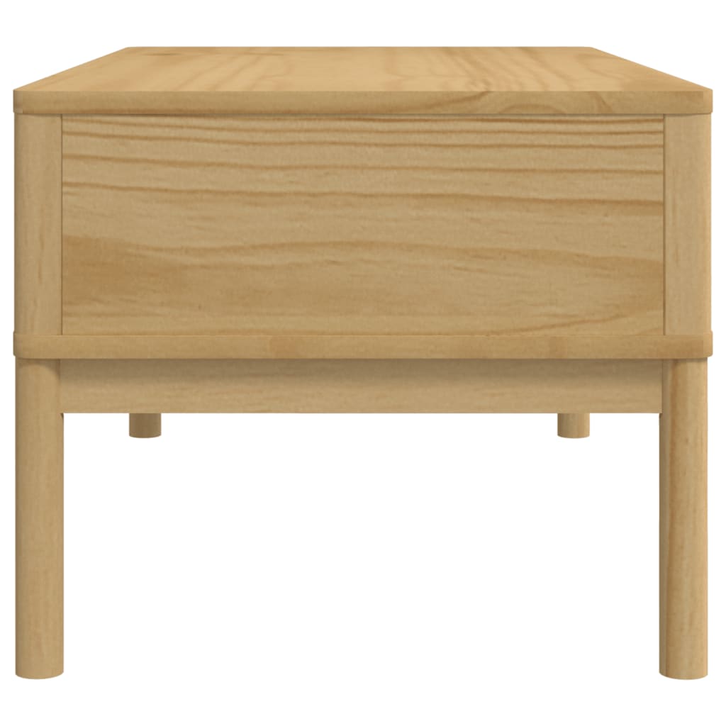 Table basse FLORO cire marron 99x55,5x45 cm bois massif de pin - Tables basses