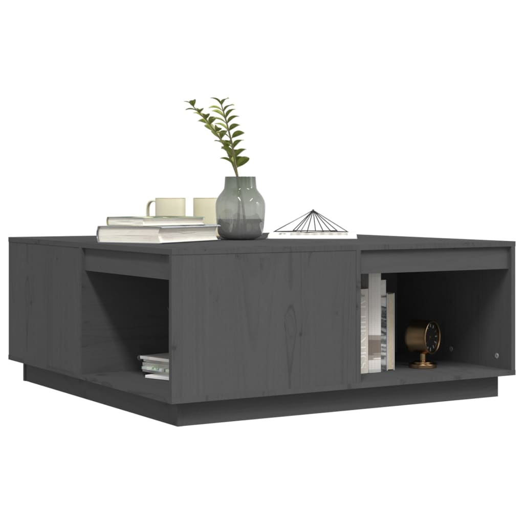 Table basse Gris 100x101x40,5 cm Bois massif de pin - Tables basses