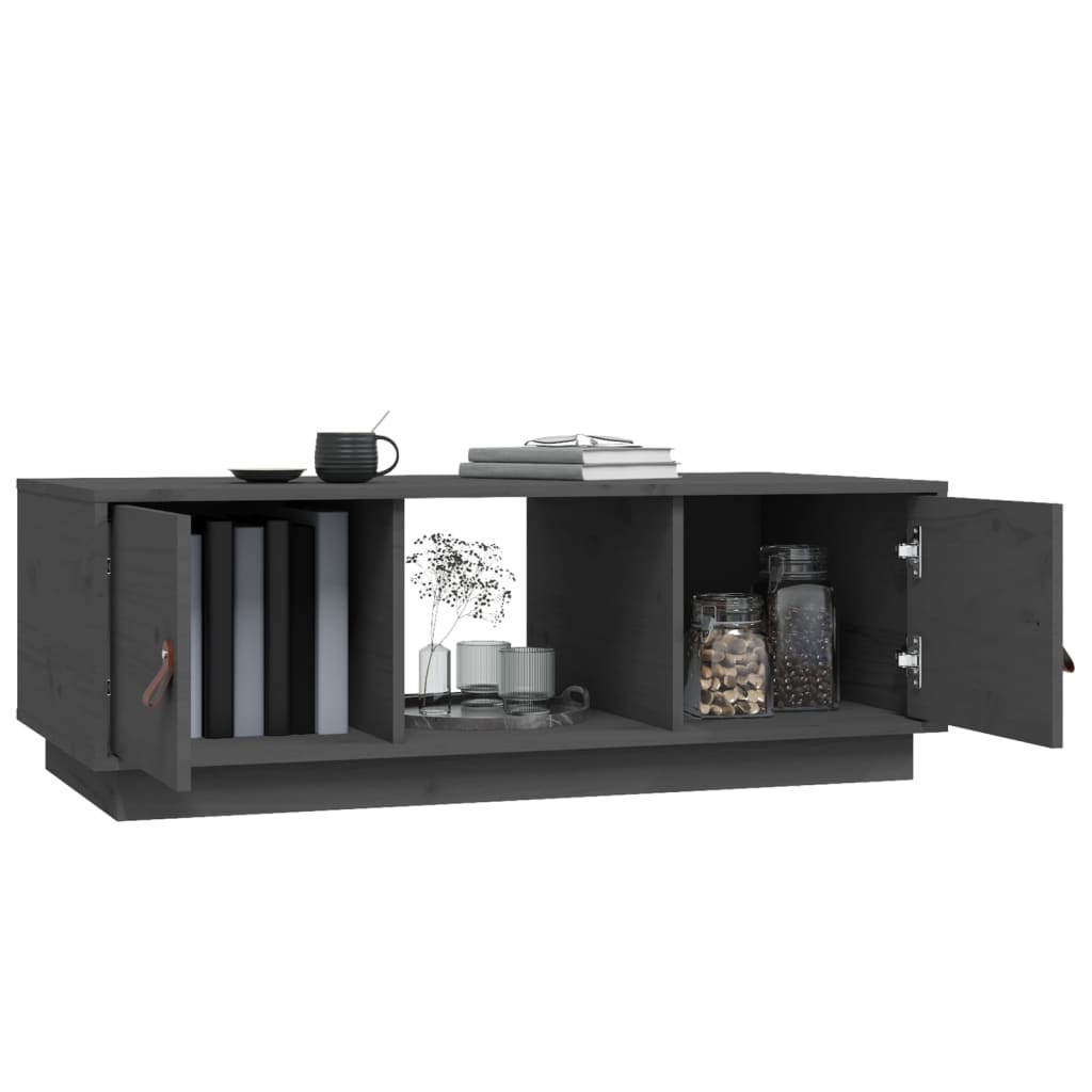 Table basse Gris 100x50x35 cm Bois massif de pin - Tables basses