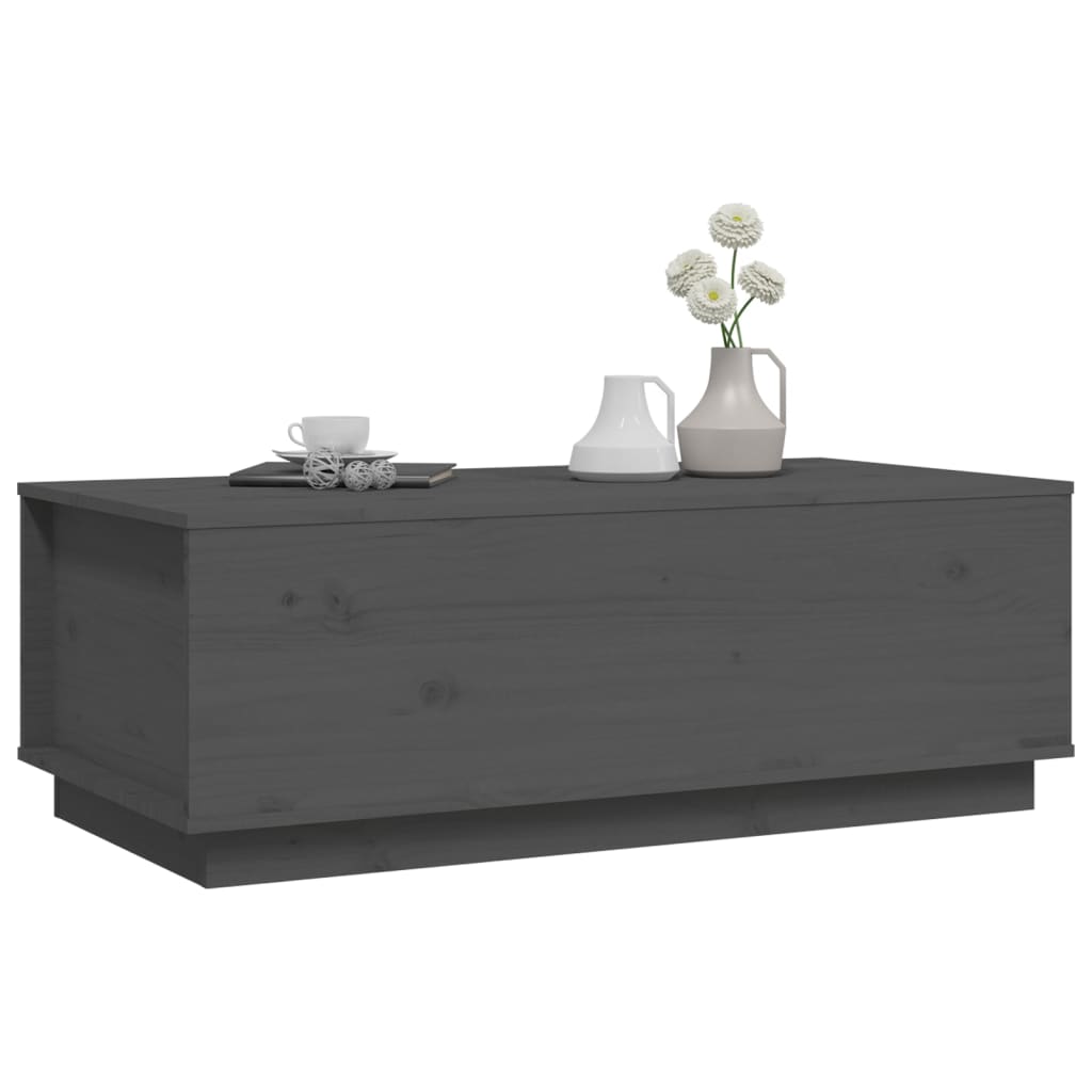 Table basse Gris 100x50x35 cm Bois massif de pin - Tables basses