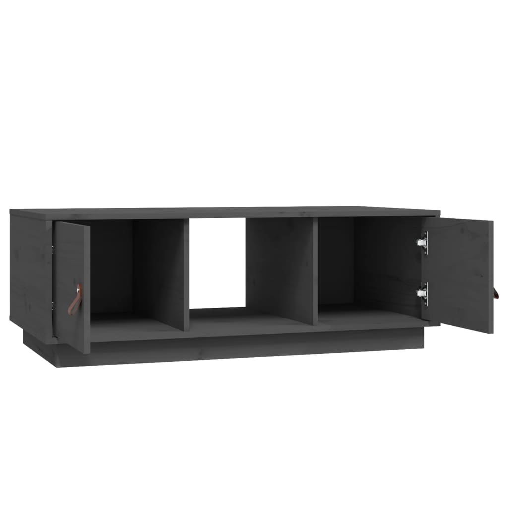 Table basse Gris 100x50x35 cm Bois massif de pin - Tables basses