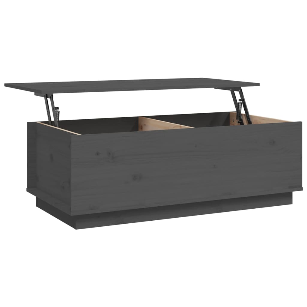 Table basse Gris 100x50x35 cm Bois massif de pin - Tables basses