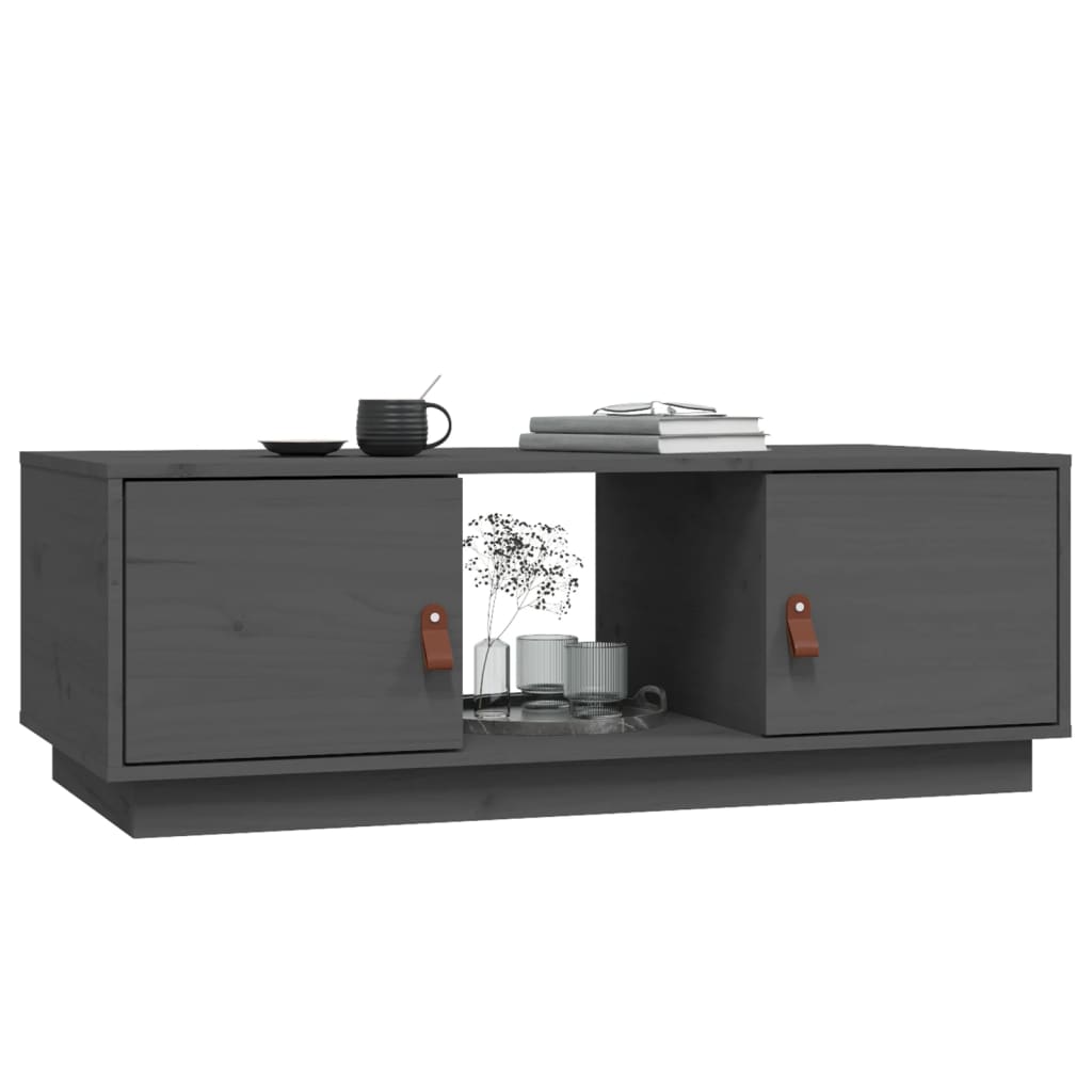 Table basse Gris 100x50x35 cm Bois massif de pin - Tables basses