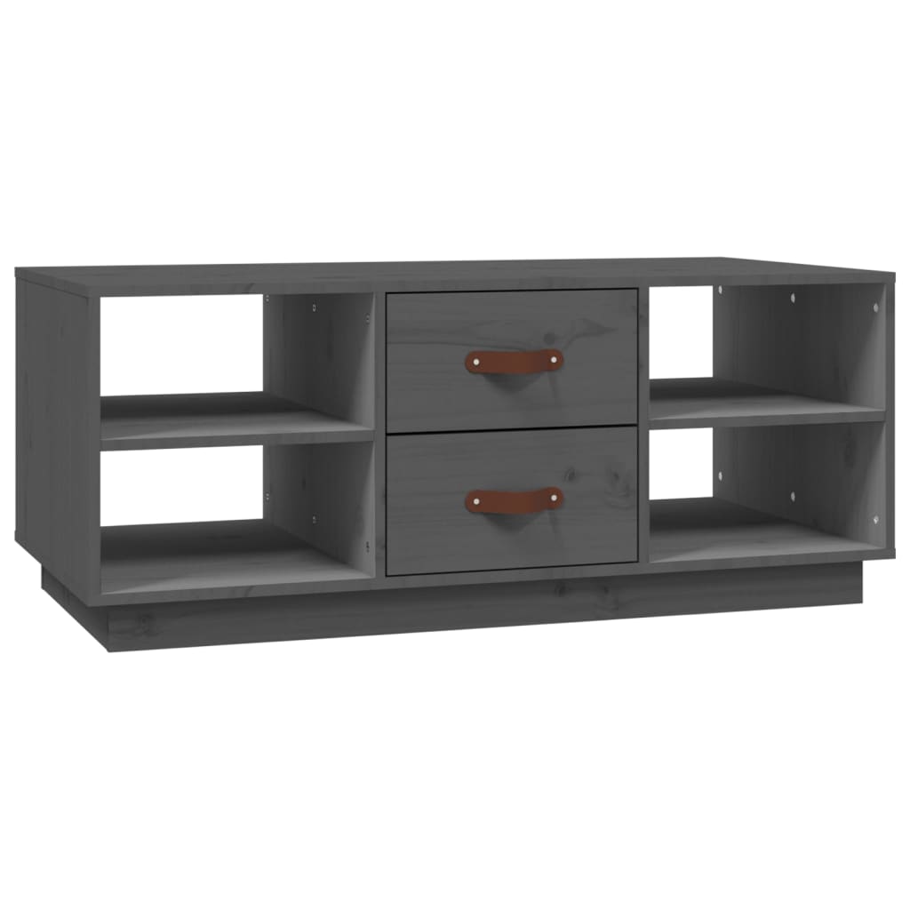 Table basse Gris 100x50x41 cm Bois massif de pin - Tables basses