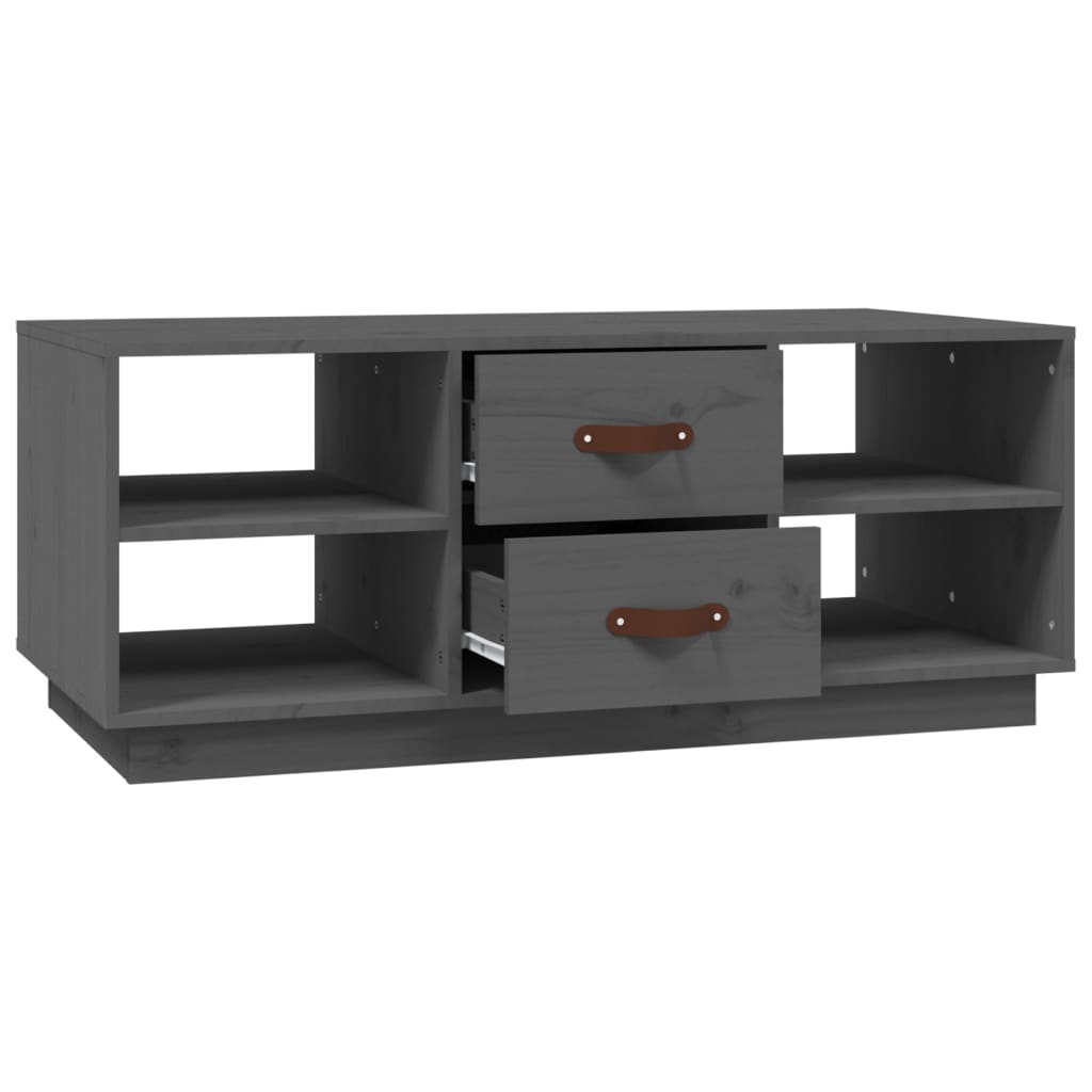Table basse Gris 100x50x41 cm Bois massif de pin - Tables basses