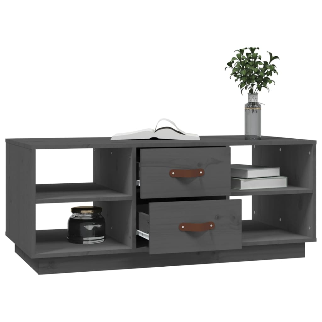 Table basse Gris 100x50x41 cm Bois massif de pin - Tables basses