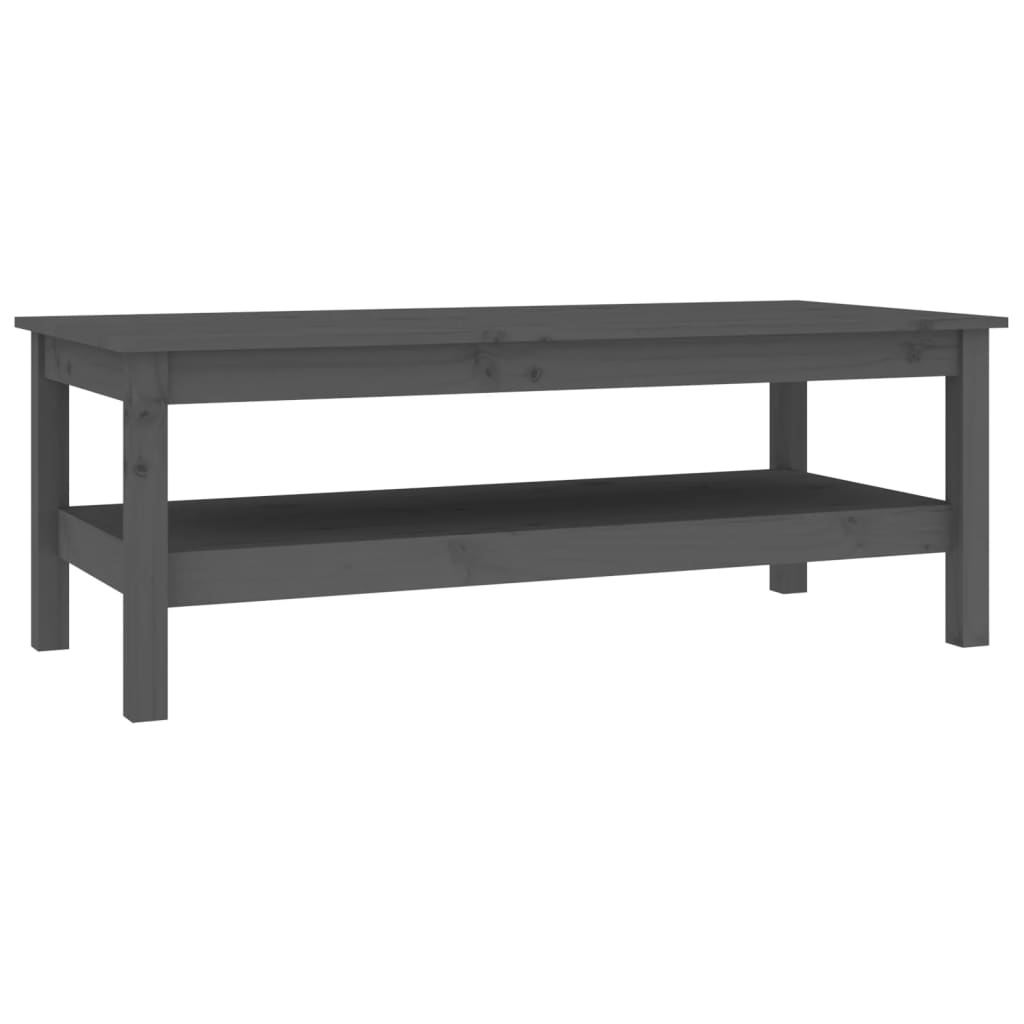 Table basse Gris 110x50x40 cm Bois massif de pin - Tables basses
