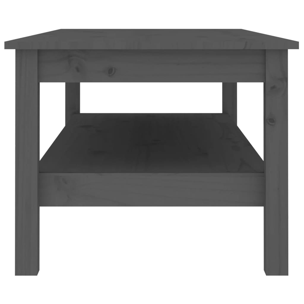 Table basse Gris 110x50x40 cm Bois massif de pin - Tables basses