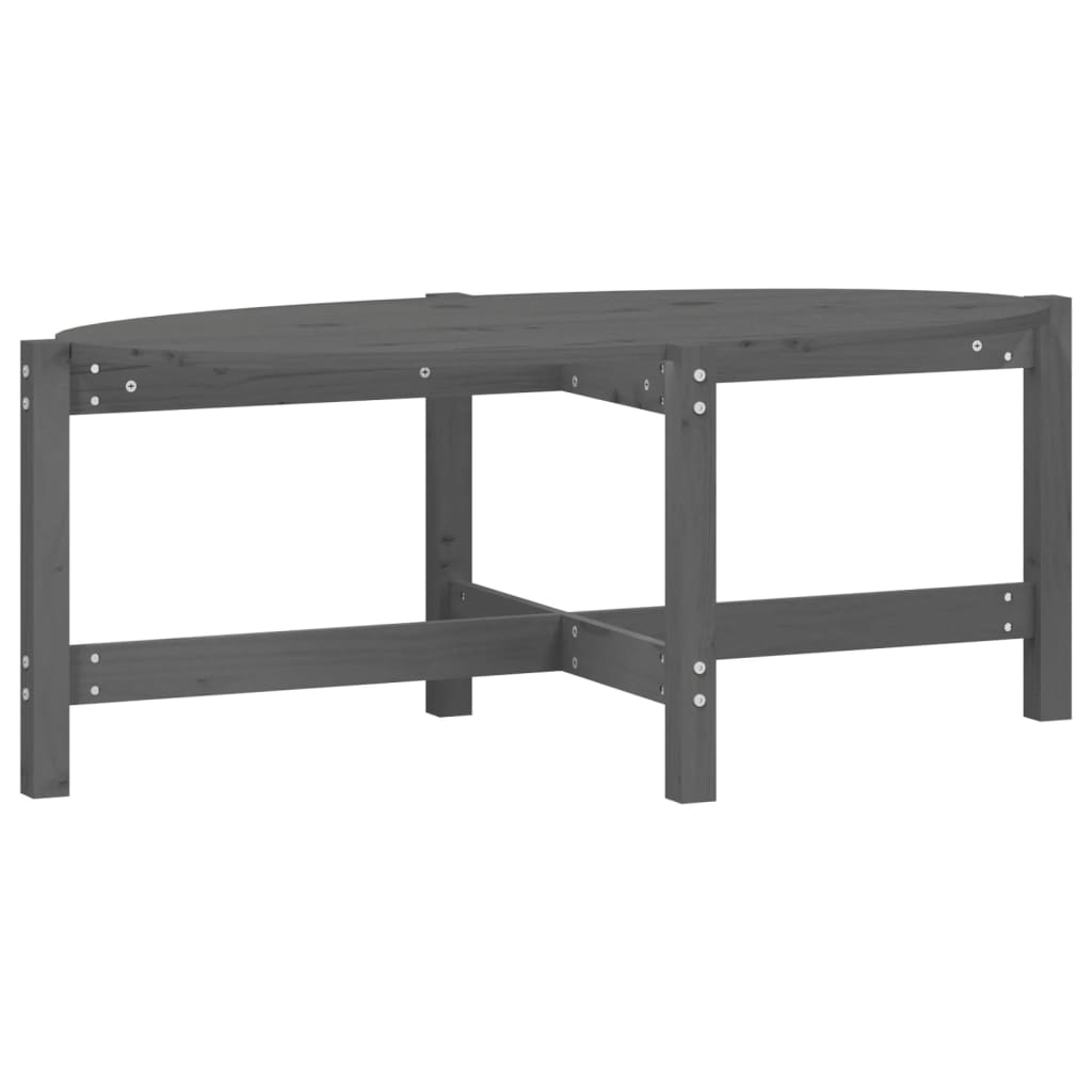 Table basse Gris 118x63x45 cm Bois massif de pin - Tables basses