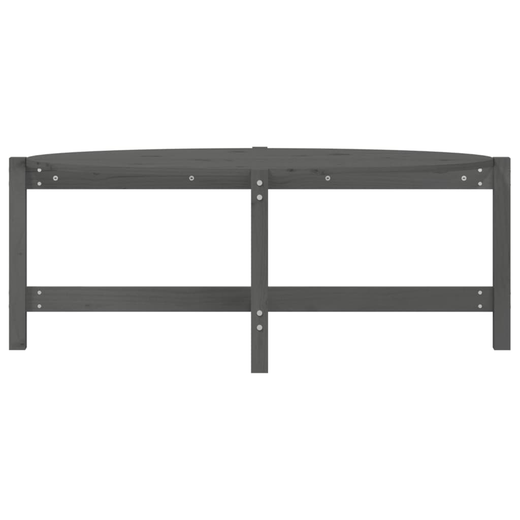 Table basse Gris 118x63x45 cm Bois massif de pin - Tables basses