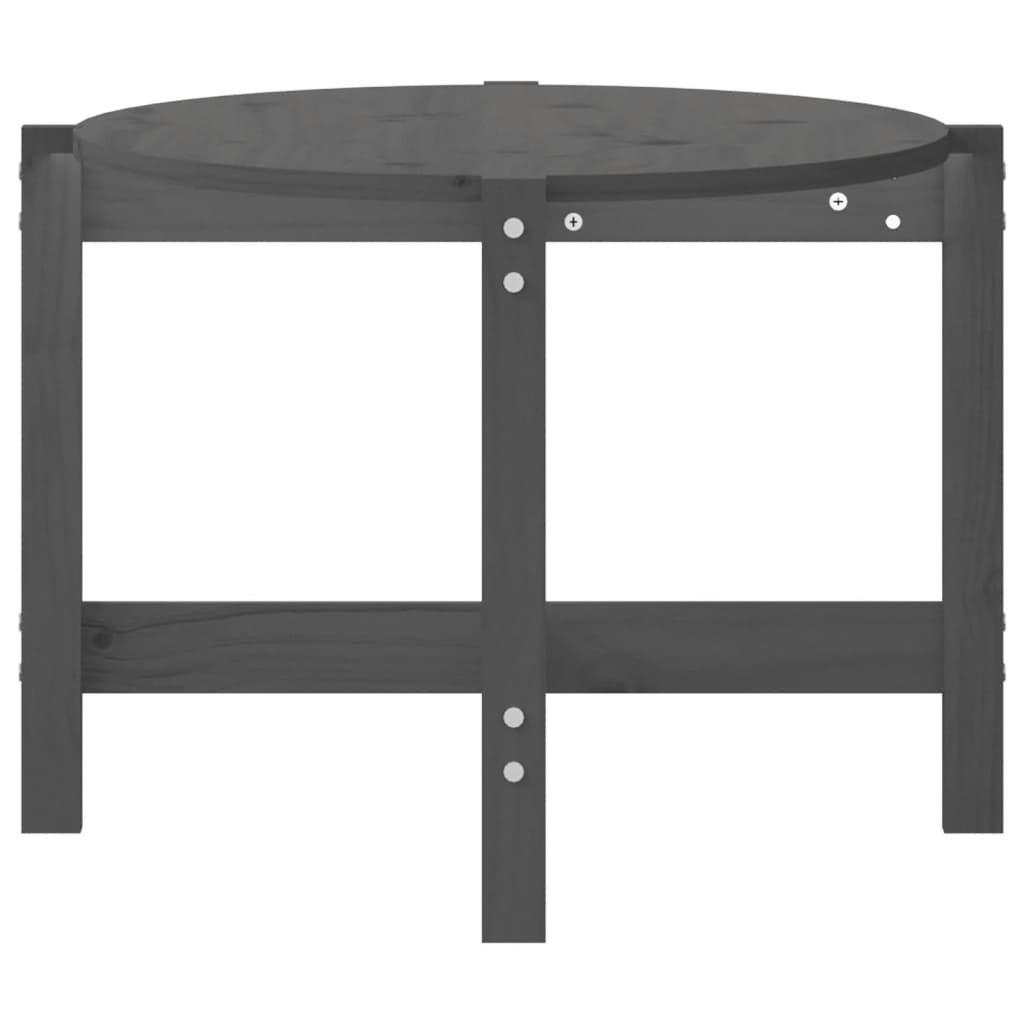 Table basse Gris 118x63x45 cm Bois massif de pin - Tables basses