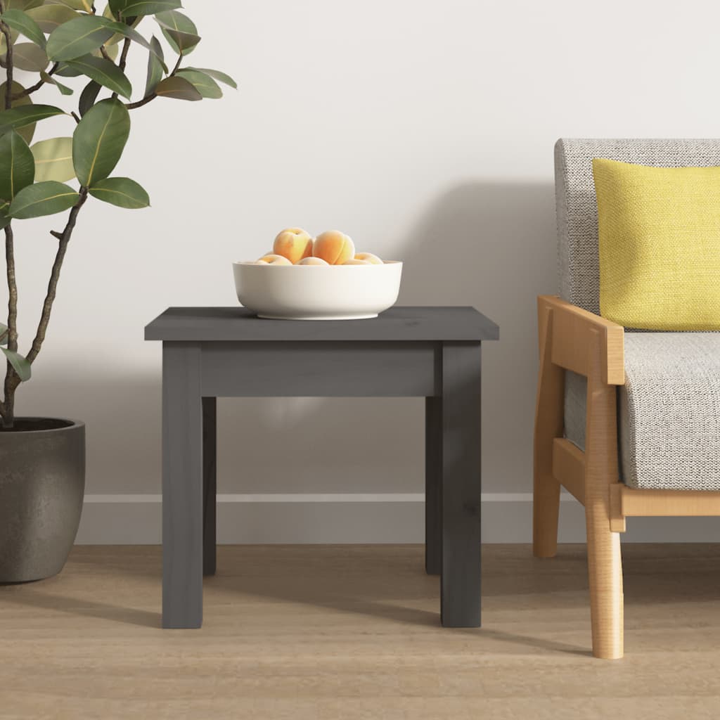 Table basse Gris 35x35x30 cm Bois massif de pin - Tables basses