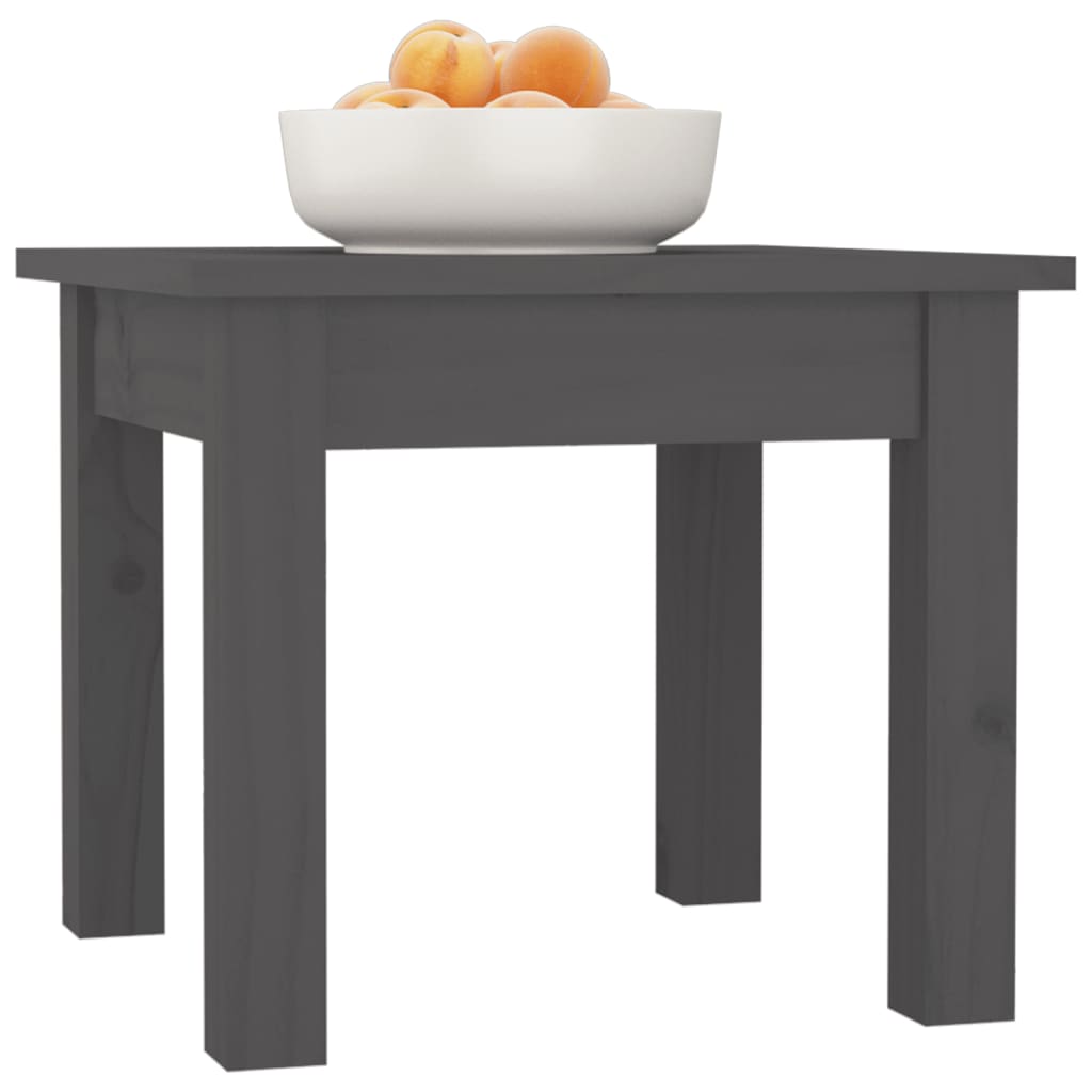 Table basse Gris 35x35x30 cm Bois massif de pin - Tables basses