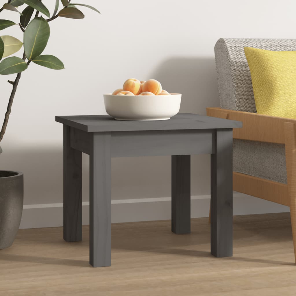 Table basse Gris 35x35x30 cm Bois massif de pin - Tables basses