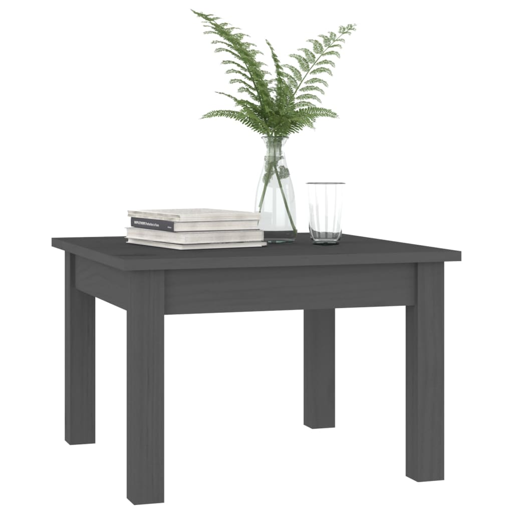 Table basse Gris 45x45x30 cm Bois massif de pin - Tables basses
