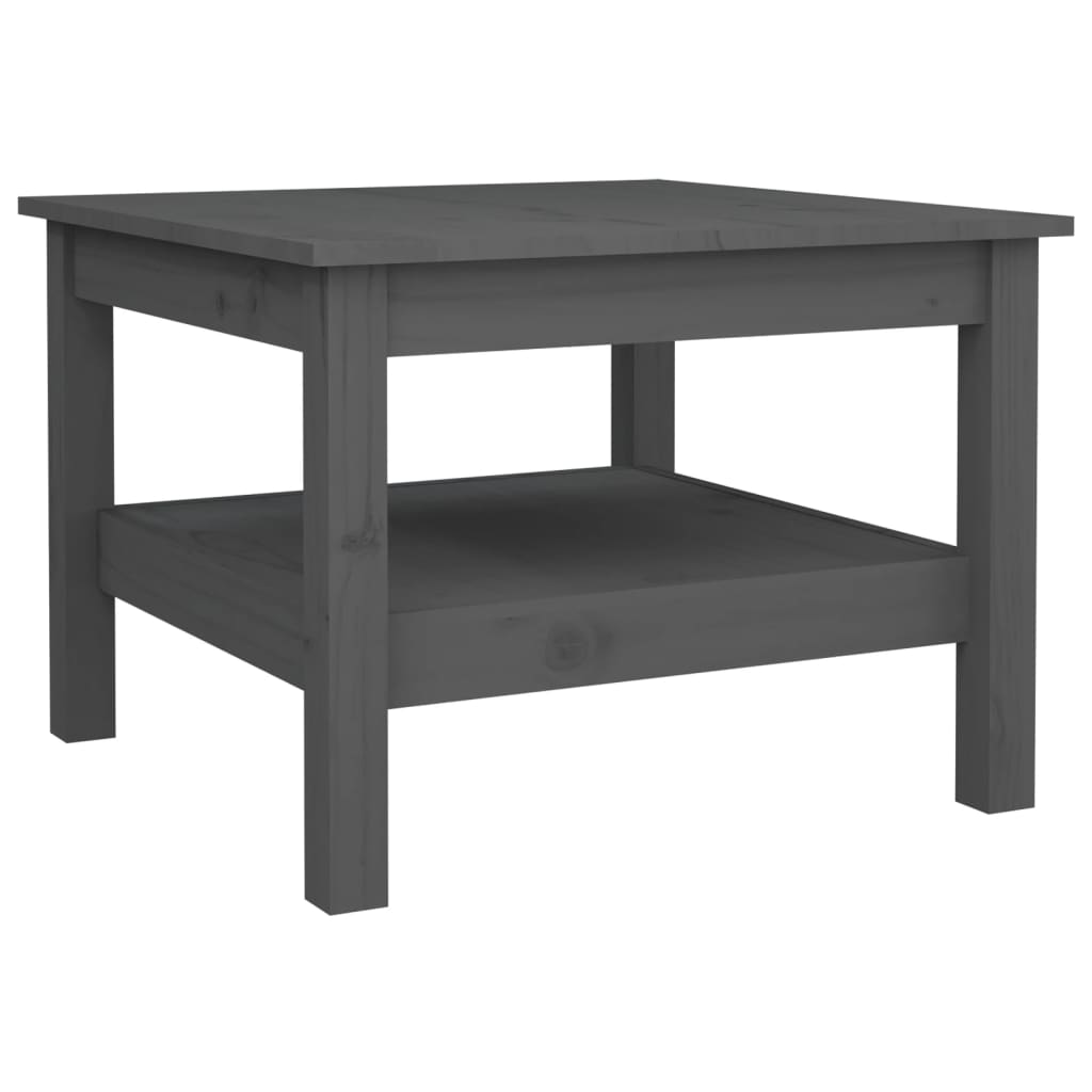 Table basse Gris 55x55x40 cm Bois massif de pin - Tables basses