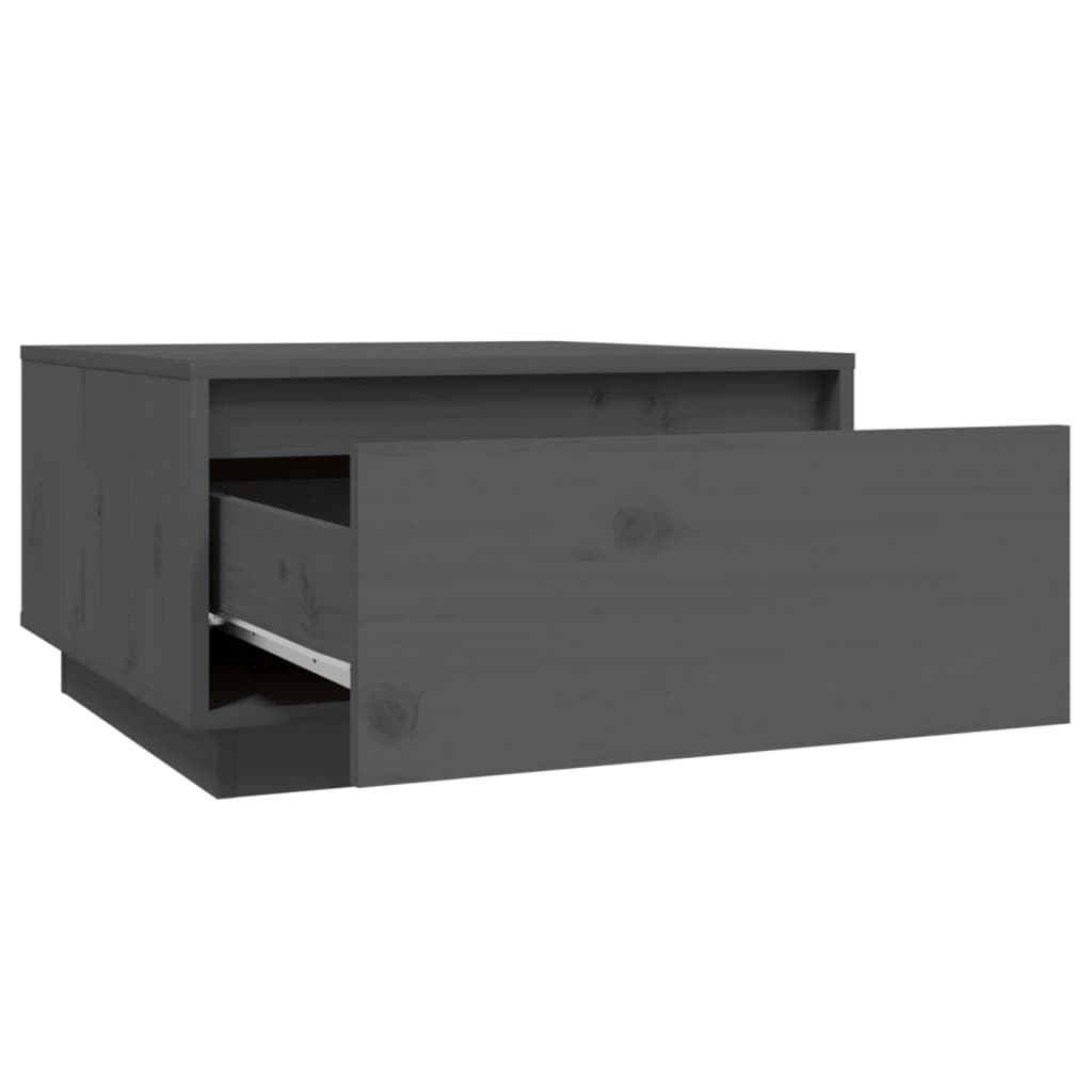 Table basse Gris 55x56x32 cm Bois massif de pin - Tables basses