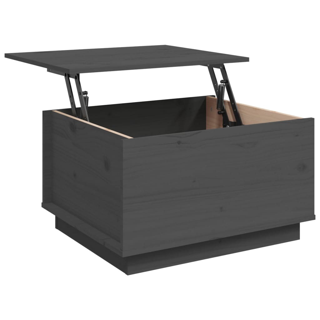 Table basse Gris 60x50x35 cm Bois massif de pin - Tables basses