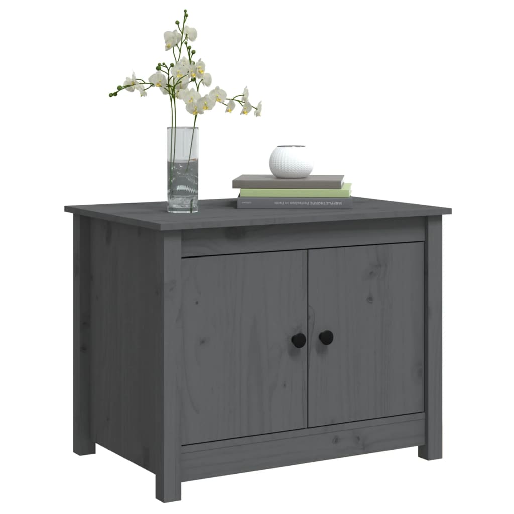 Table basse Gris 71x49x55 cm Bois massif de pin - Tables basses