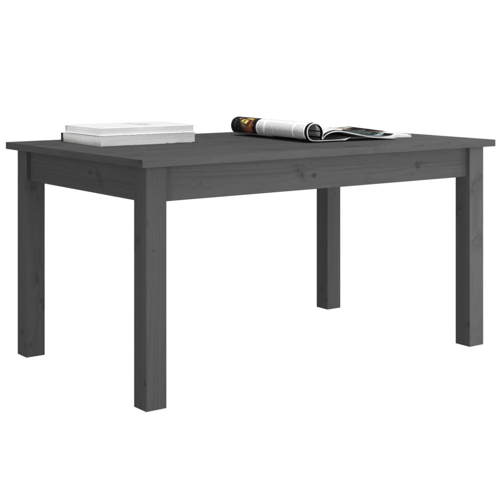 Table basse Gris 80x50x40 cm Bois massif de pin - Tables basses