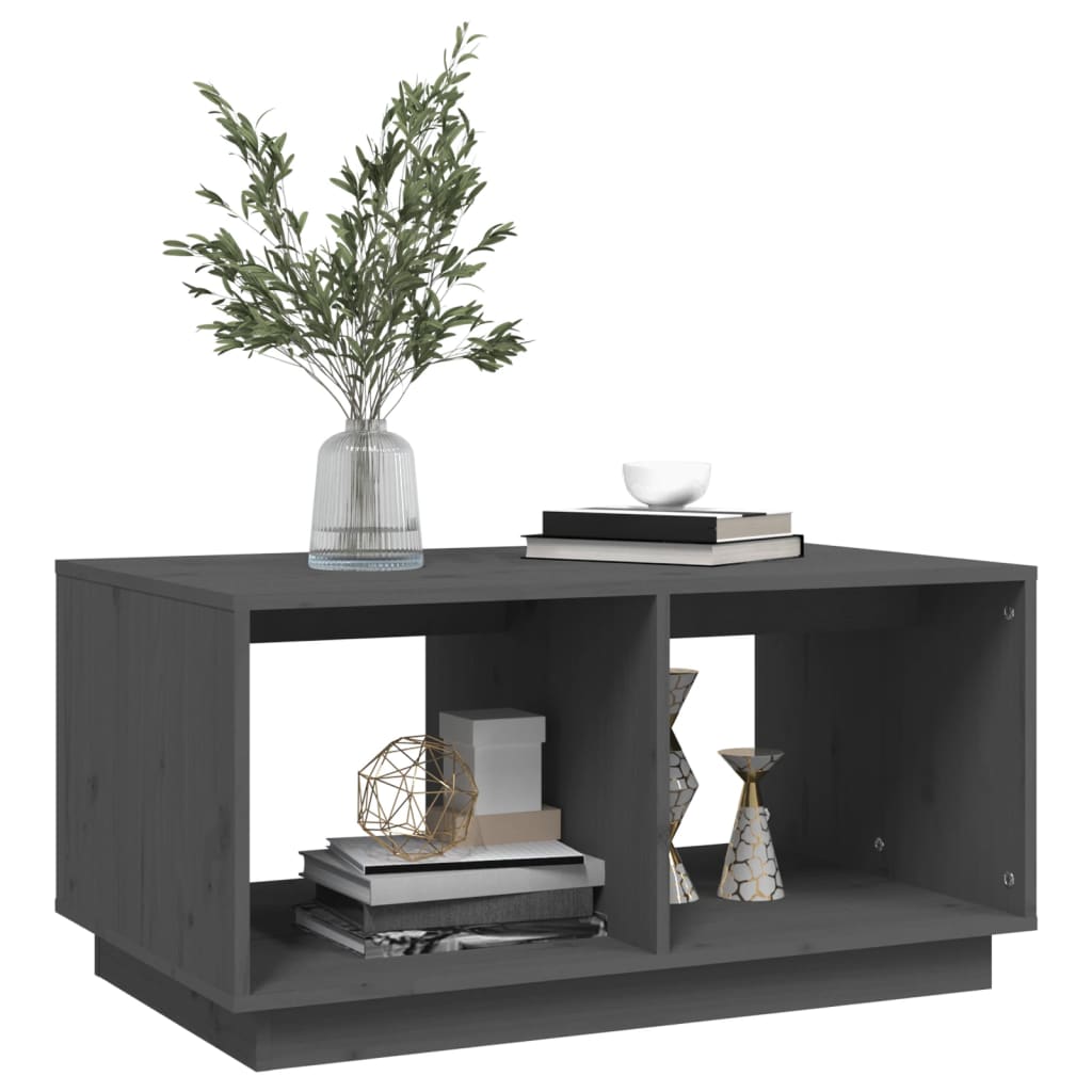 Table basse Gris 80x50x40 cm Bois massif de pin - Tables basses