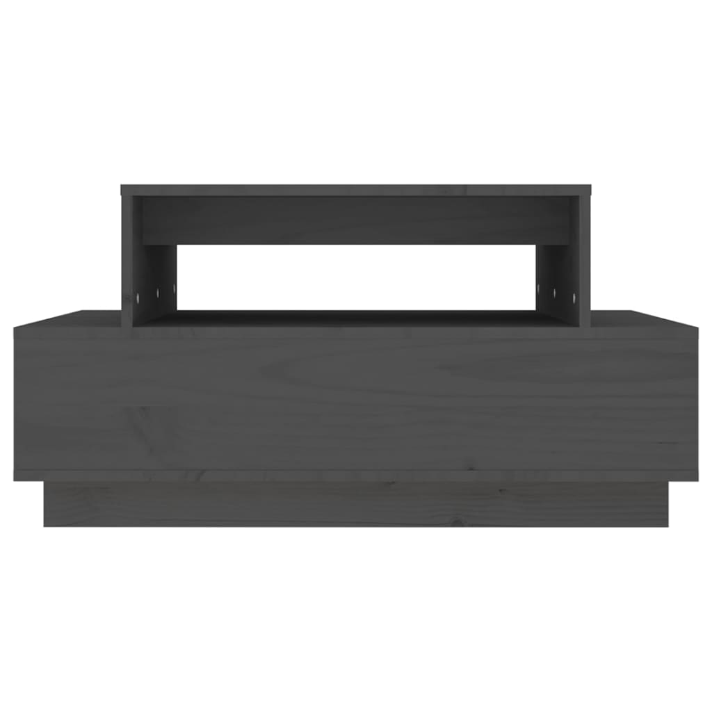 Table basse Gris 80x55x40,5 cm Bois massif de pin - Tables basses
