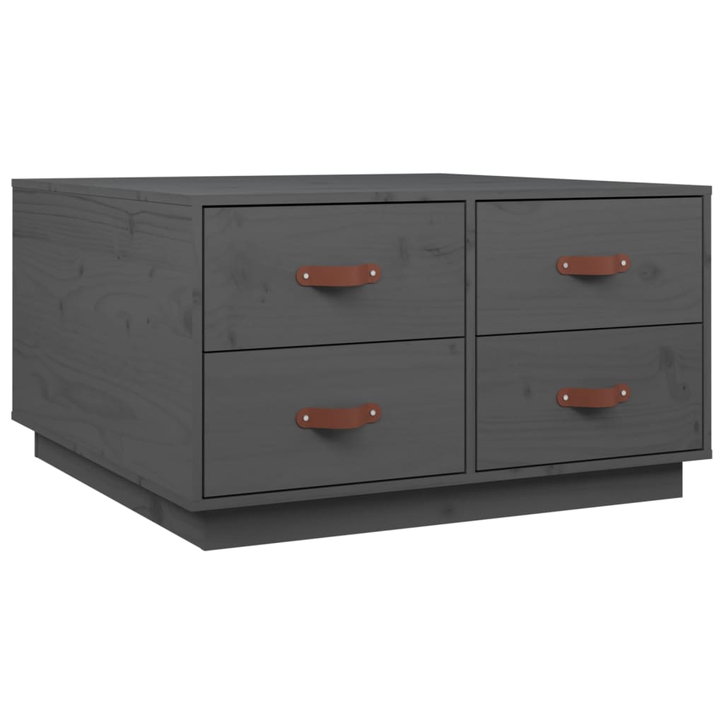 Table basse Gris 80x80x45 cm Bois massif de pin - Tables basses