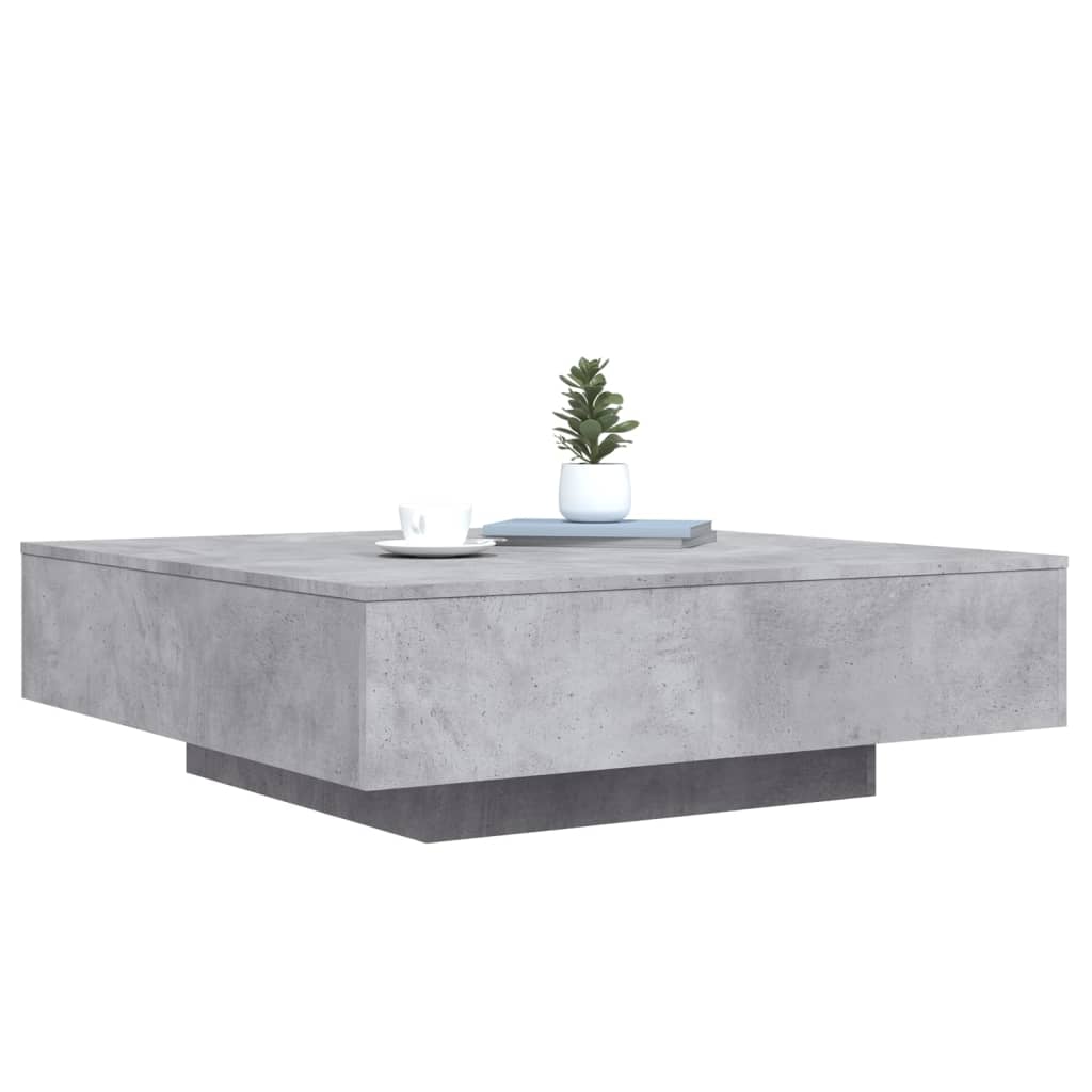 Table basse gris béton 100x100x31 cm bois d’ingénierie - Tables basses