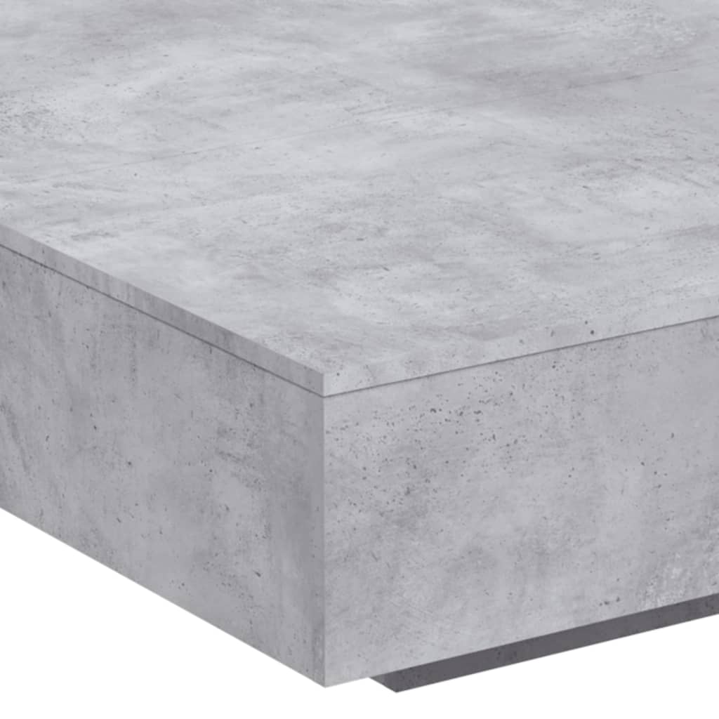 Table basse gris béton 100x100x31 cm bois d’ingénierie - Tables basses